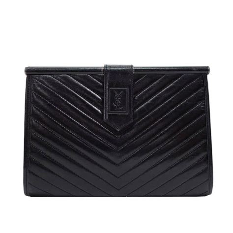 YVES SAINT LAURENT Envelope Chevron Leather 